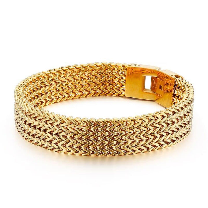 KALEN NEW Dubai Gold Mesh Chain Bracelet Men Women 20.5cm Stainless Steel 5 Color Link Chain Armband Wholesale Jewellry 2020.