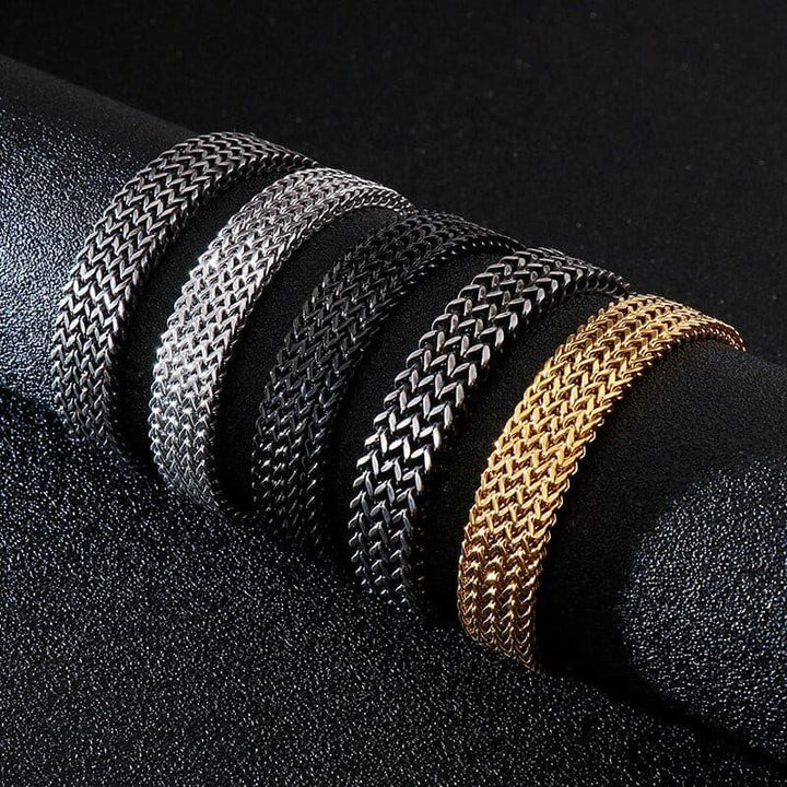 KALEN NEW Dubai Gold Mesh Chain Bracelet Men Women 20.5cm Stainless Steel 5 Color Link Chain Armband Wholesale Jewellry 2020.