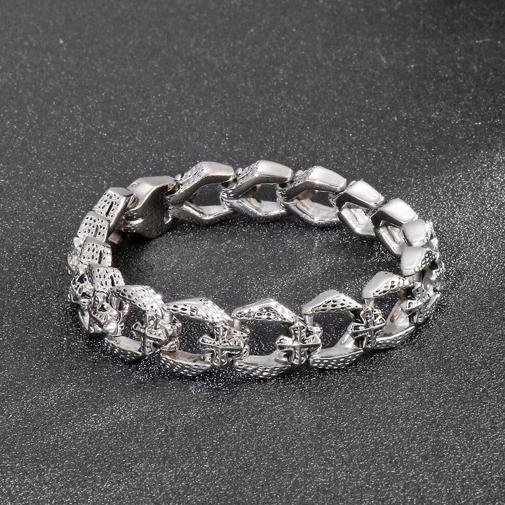 Kalen 13mm Men's 316L Stainless Steel Bracelet Cross Stitching Accessory Jewelry New.