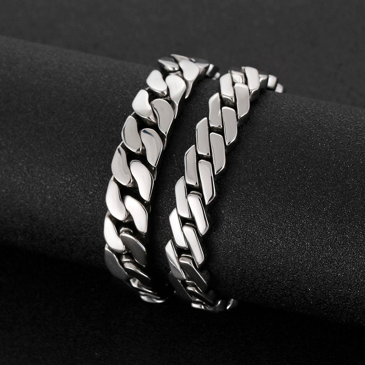 Kalen 13mm Trend Curbs Cuban Chain 316L Stainless Steel Men's Bracelet Popular Simple Jewelry Punk Link.