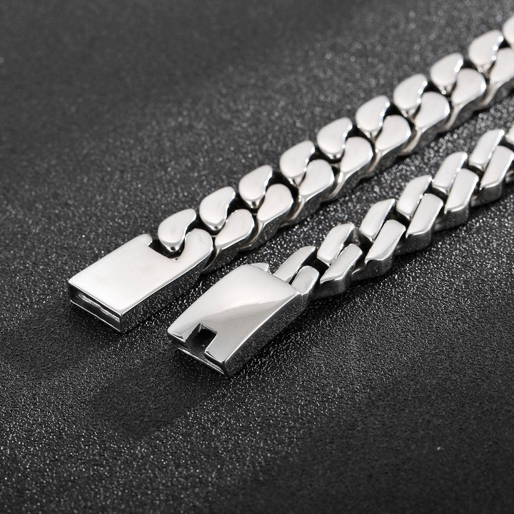 Kalen 13mm Trend Curbs Cuban Chain 316L Stainless Steel Men's Bracelet Popular Simple Jewelry Punk Link.