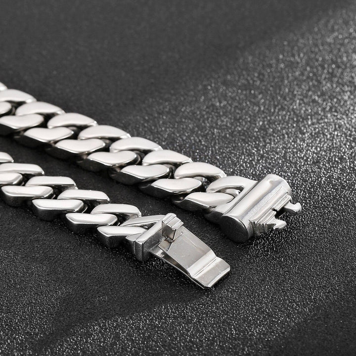 Kalen 13mm Trend Curbs Cuban Chain 316L Stainless Steel Men's Bracelet Popular Simple Jewelry Punk Link.