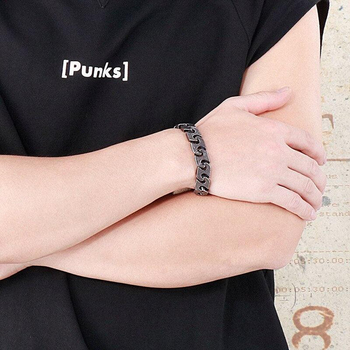 Kalen 13mm Vintage Chain Men&amp;#39;s 316L Stainless Steel Bracelet Punk Style Accessories Party Gift Jewelry.