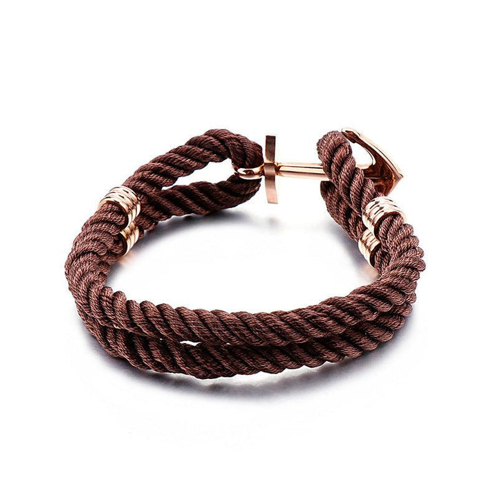 Kalen 14mm Nylon Leather Stainless Steel Bracelet For Men - kalen