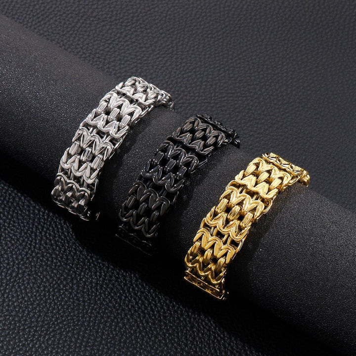 Kalen 15mm/23mm Geometric Connection Men's Bracelet Jewelry Party Gifts.