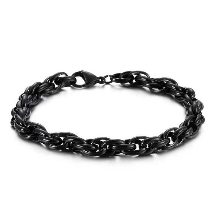 KALEN 16-25cm Link Chain Bracelet Men Stainless Steel 7mm 11mm Width Twisted Chain Armband Jewelry 2020.