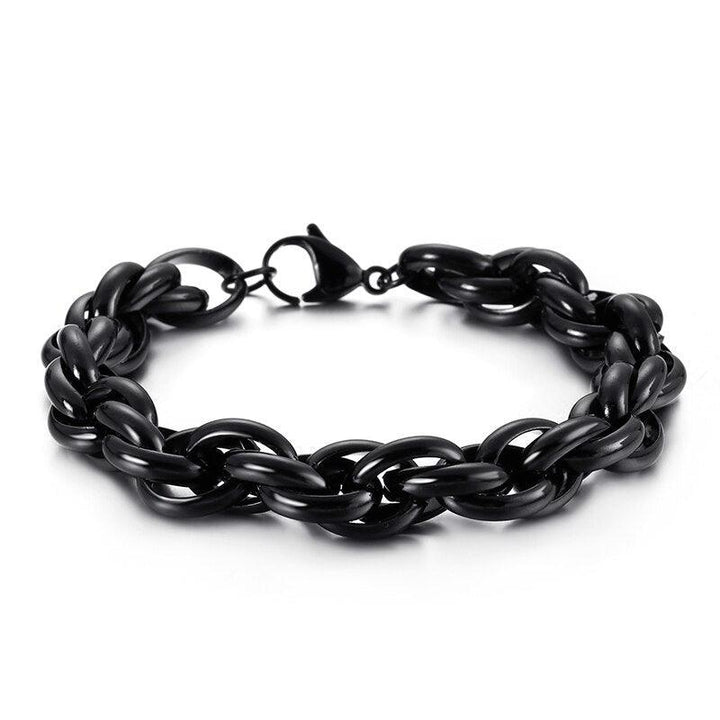 KALEN 16-25cm Link Chain Bracelet Men Stainless Steel 7mm 11mm Width Twisted Chain Armband Jewelry 2020.