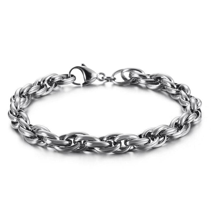 KALEN 16-25cm Link Chain Bracelet Men Stainless Steel 7mm 11mm Width Twisted Chain Armband Jewelry 2020.