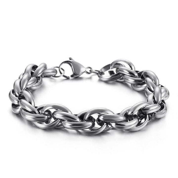 KALEN 16-25cm Link Chain Bracelet Men Stainless Steel 7mm 11mm Width Twisted Chain Armband Jewelry 2020.