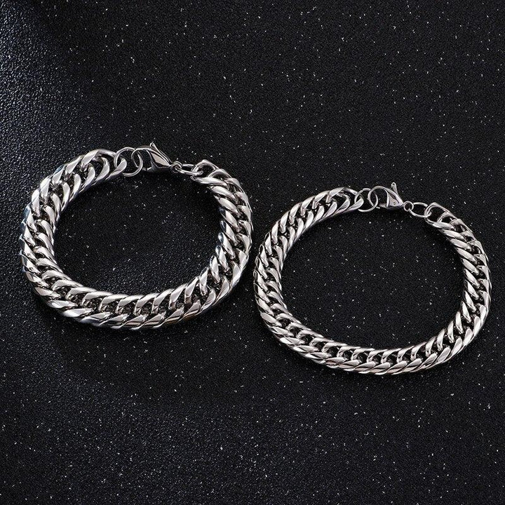 KALEN 16-25CM Muilti-Size Link Chain Bracelet For Men Women Stainless Steel 9mm11mm GoldBlack Chain Bangle.