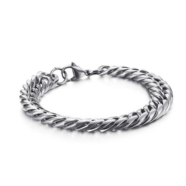 KALEN 16-25CM Muilti-Size Link Chain Bracelet For Men Women Stainless Steel 9mm11mm GoldBlack Chain Bangle.