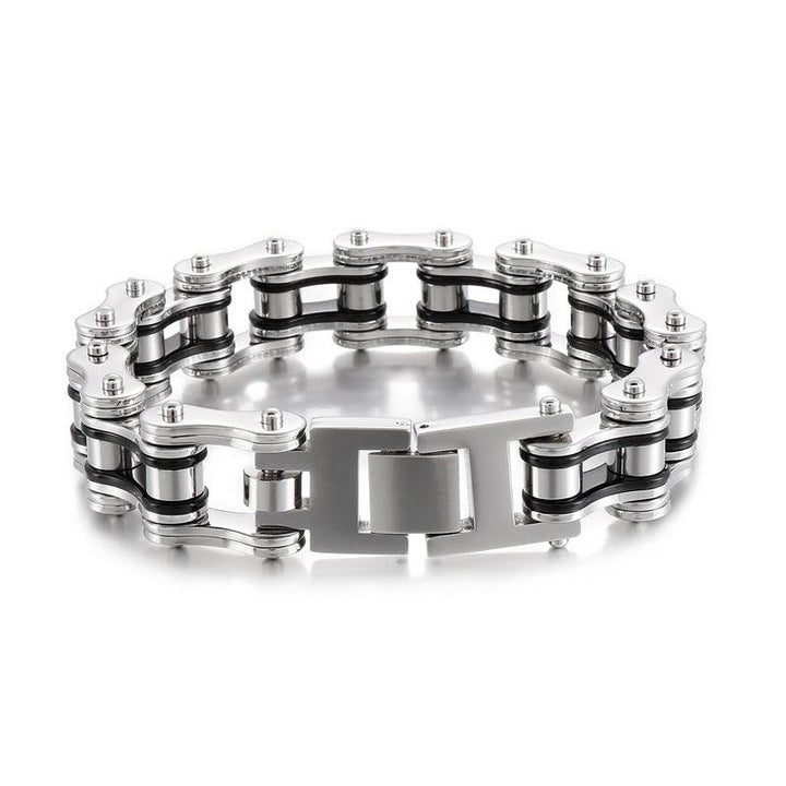 Kalen 16mm Biker Stainless Steel Colorful Roller Bicycle Chain Bracelet for Men - kalen