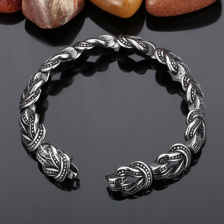 KALEN 16mm Stainless Steel 316L Vintage Bracelet Men BBF Gift.