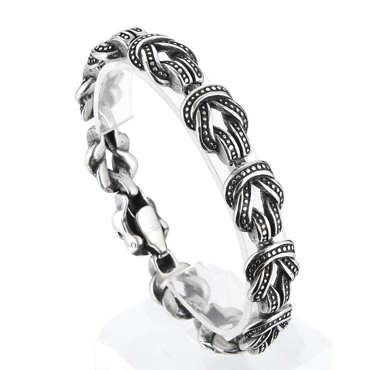 KALEN 16mm Stainless Steel 316L Vintage Bracelet Men BBF Gift.