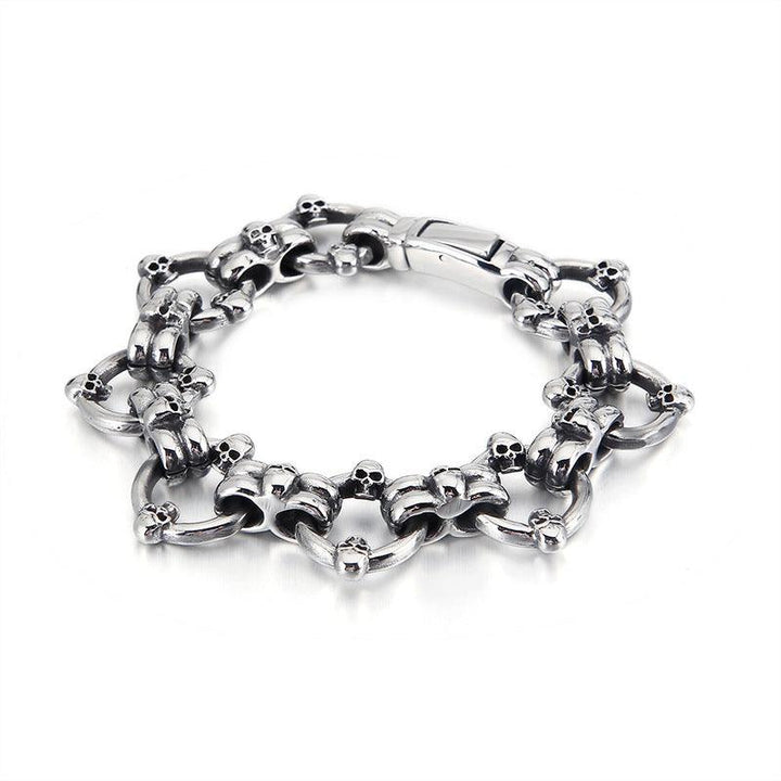 Kalen 17/22mm Casting Skull Chain Bracelet for Men - kalen