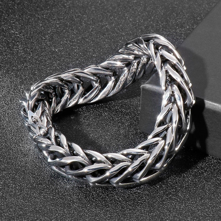 Kalen 17mm Personality Men's Polished 316L Stainless Steel Shiny Bracelet Jewelry.