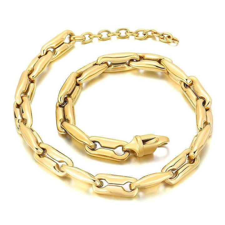 KALEN 18K Huge Heavy Chunky Chain Bracelet Women 316L Stainless Steel Summer Shiny Thick Gold/Silver Color Statement Jewelry.