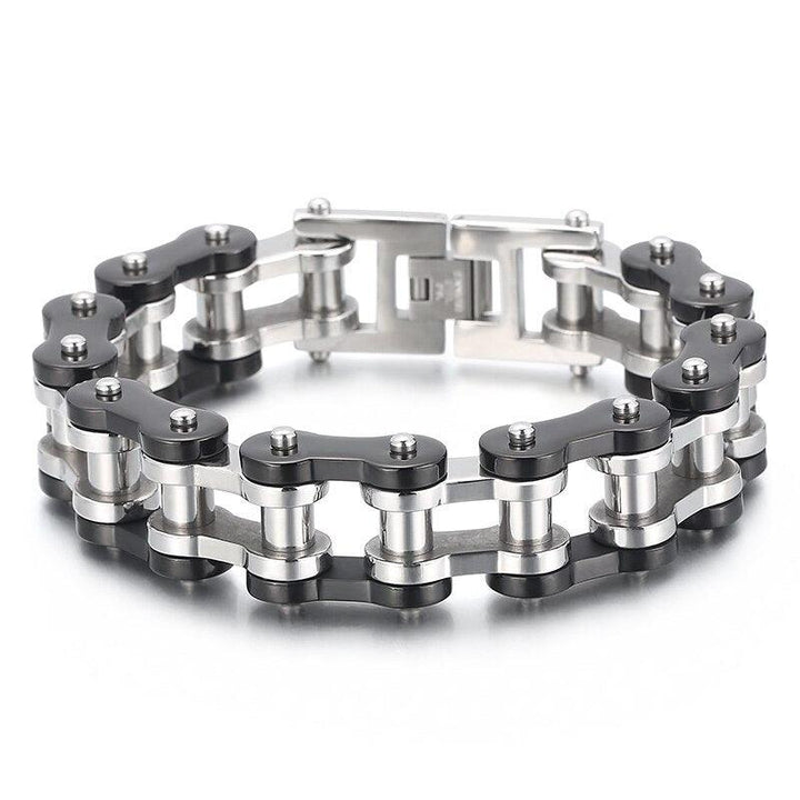 KALEN 18mm Width Biker Motorcycle Chain Bracelet Men Stainless Steel Multi Color.