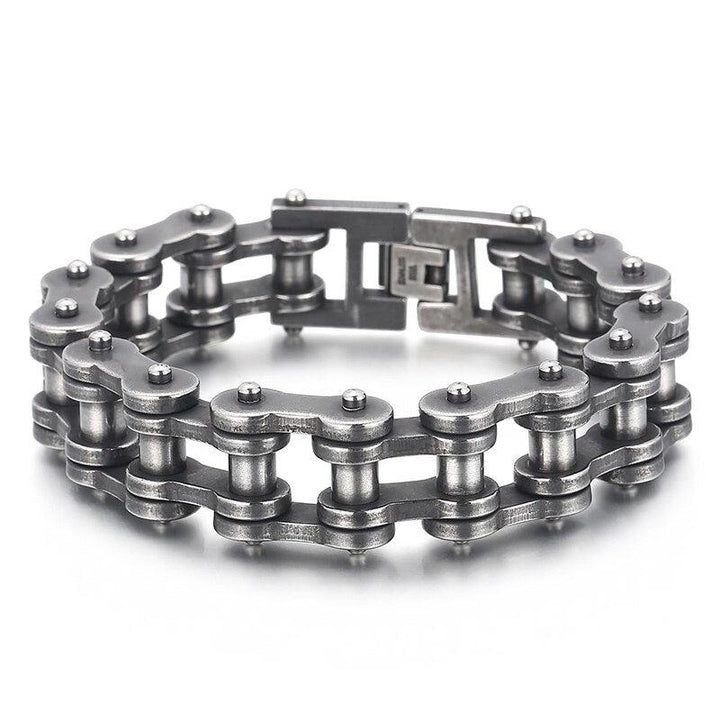 KALEN 18mm Width Biker Motorcycle Chain Bracelet Men Stainless Steel Multi Color.