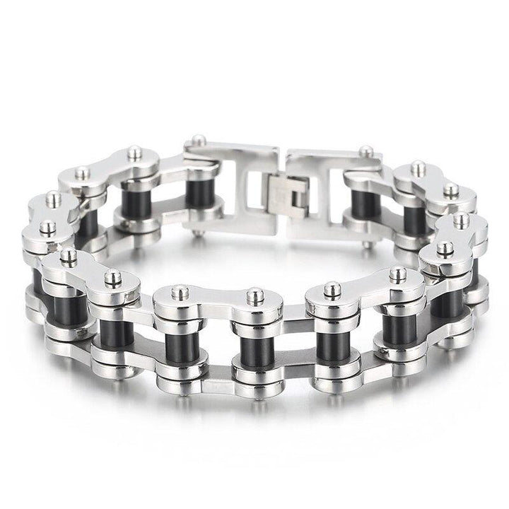 KALEN 18mm Width Biker Motorcycle Chain Bracelet Men Stainless Steel Multi Color.