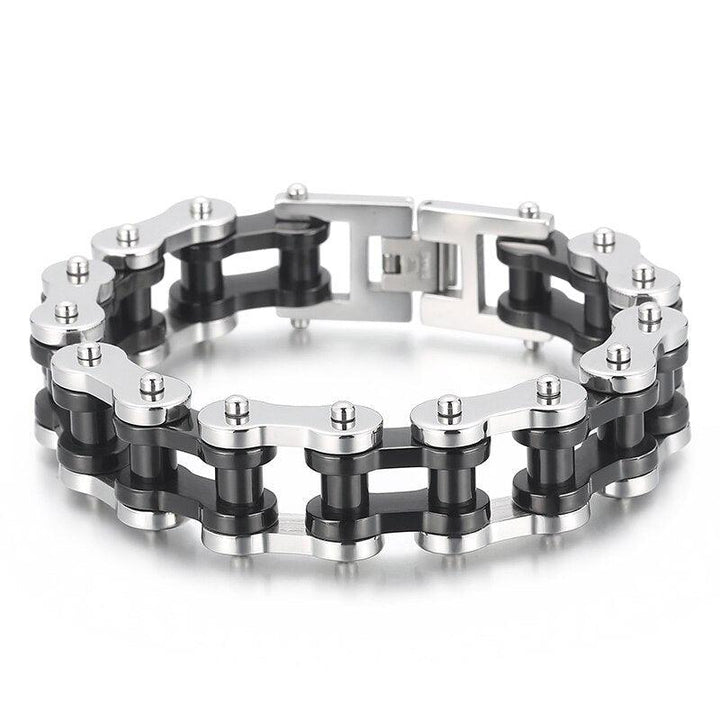 KALEN 18mm Width Biker Motorcycle Chain Bracelet Men Stainless Steel Multi Color.