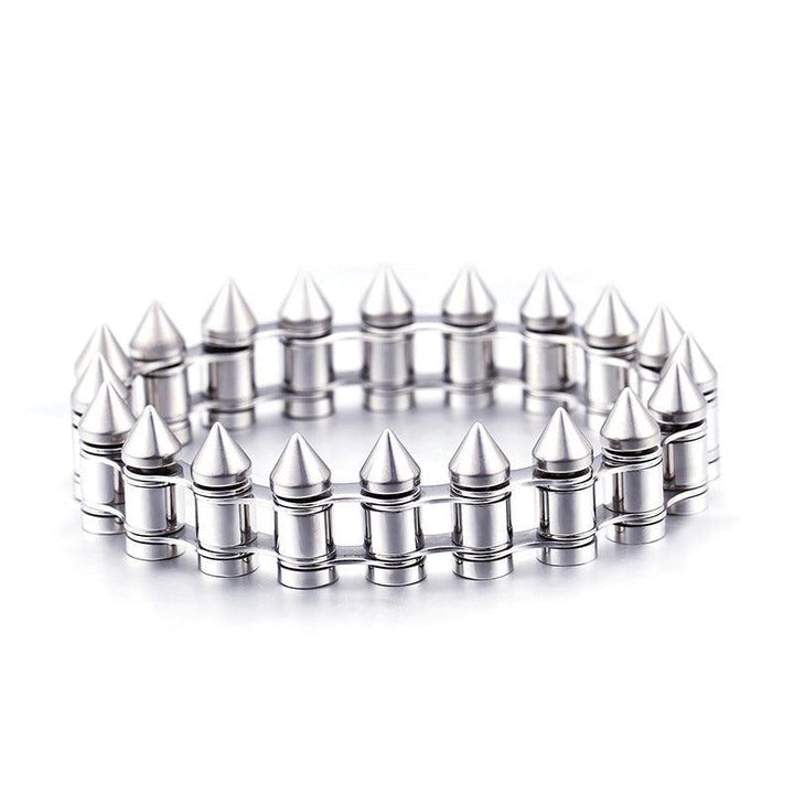 Kalen 20mm Biker Stainless Steel Bicycle Chain Bullet Bracelet for Men - kalen