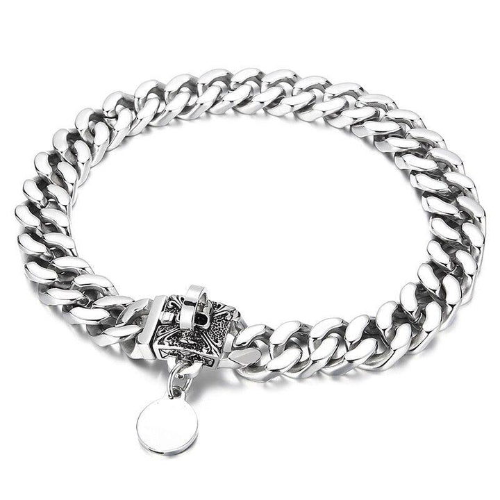 KALEN 20mm Large Dog Chain Stainless Steel 316L Support Engraved Simple Name Service.
