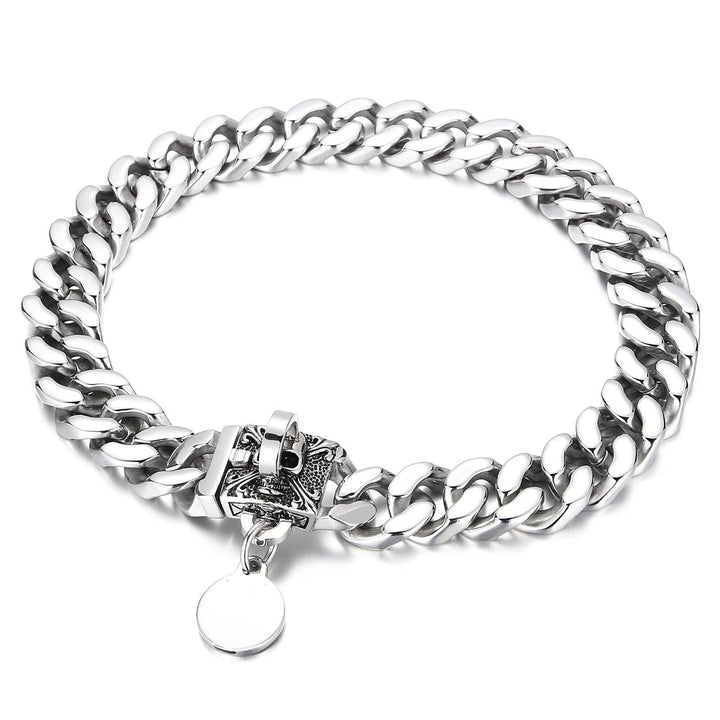 KALEN 20mm Large Dog Chain Stainless Steel 316L Support Engraved Simple Name Service.