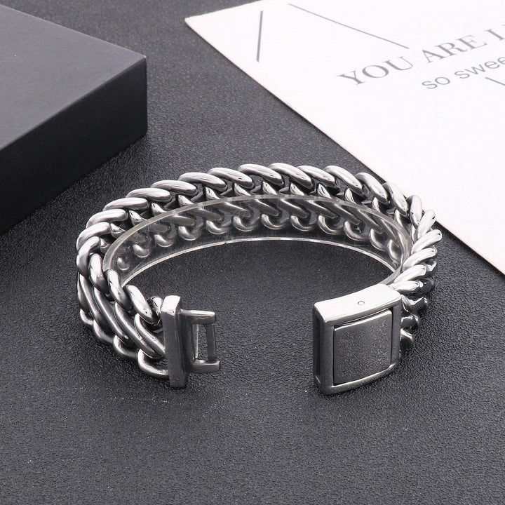 KALEN 20mm New Trendy Cuban Chain Bracelet Stainless Steel Men's Bracelet Fashion Accessories Party Jewelry.