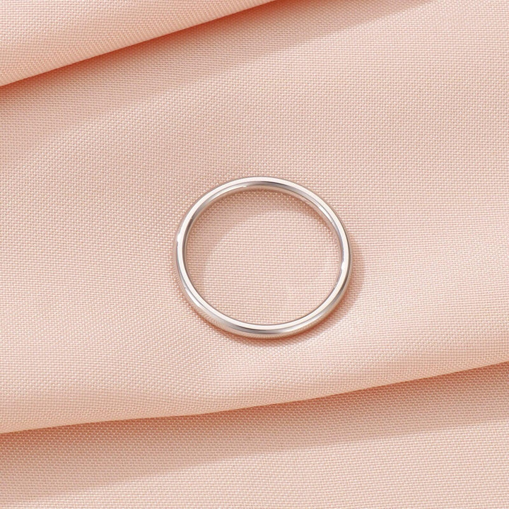 Kalen 2mm Thin Rings Female Jewelry Man Black Silver Color Rose Gold Color Stainless Steel Elegant Party Tail Ring for Women.