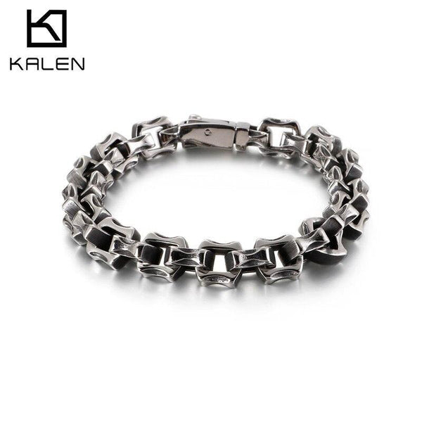 Kalen 316L Stainless Steel Men's Bracelet Hard And Non-deformation Gothic Style Bracelets Jewelry.