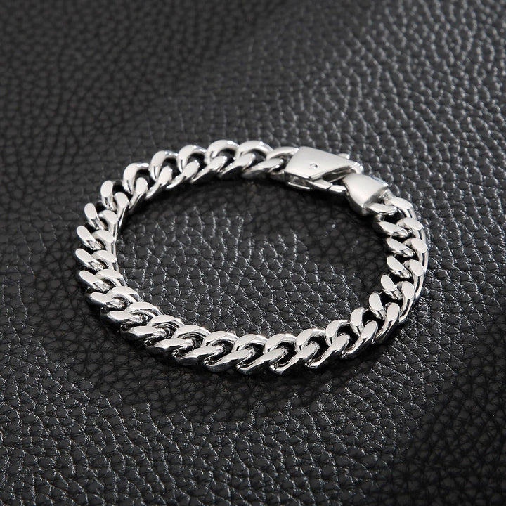 KALEN 3color 316L Stainless Steel Cuban Chain Men's Simple Bracelet Fashion Jewelry.