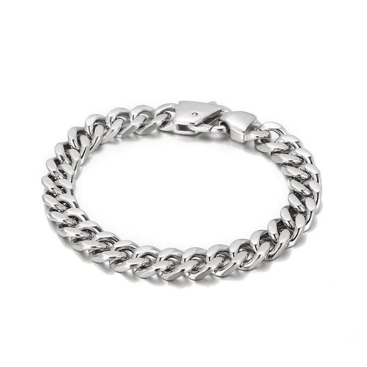 KALEN 3color 316L Stainless Steel Cuban Chain Men's Simple Bracelet Fashion Jewelry.