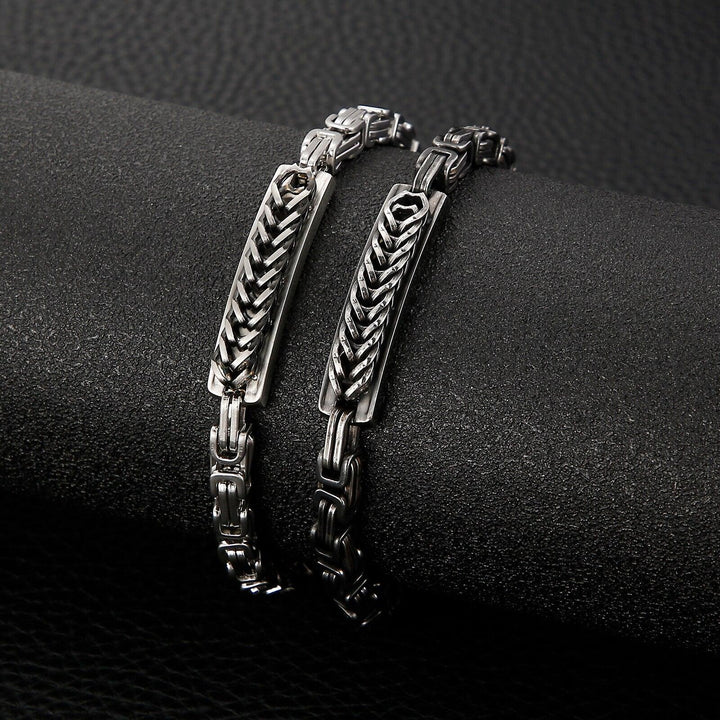 Kalen 5mm Stainless Steel Bracelet Men's Retro Punk Motorcycle Accessories  Jewelry Metal Charm.