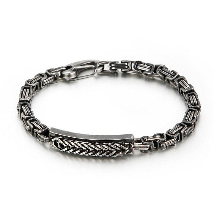 Kalen 5mm Stainless Steel Bracelet Men's Retro Punk Motorcycle Accessories  Jewelry Metal Charm.