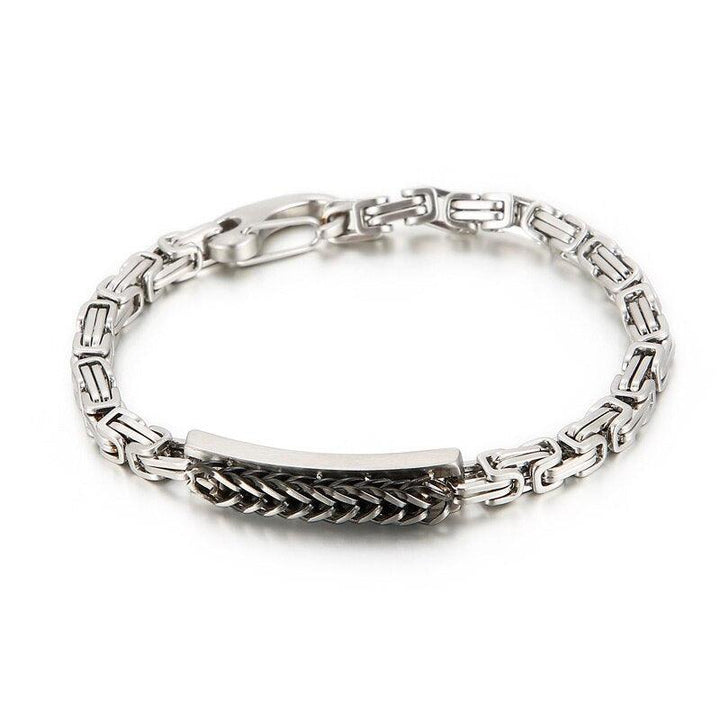 Kalen 5mm Stainless Steel Bracelet Men's Retro Punk Motorcycle Accessories  Jewelry Metal Charm.