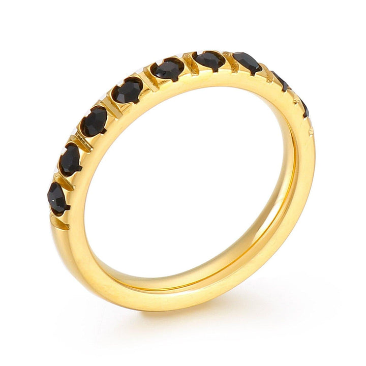 Kalen 6 Colors Shiny Round Zircon Women Rings Gold Color Female Daily Wear Stylish Colorful Rings Anniversary Girl Gift Jewelry.