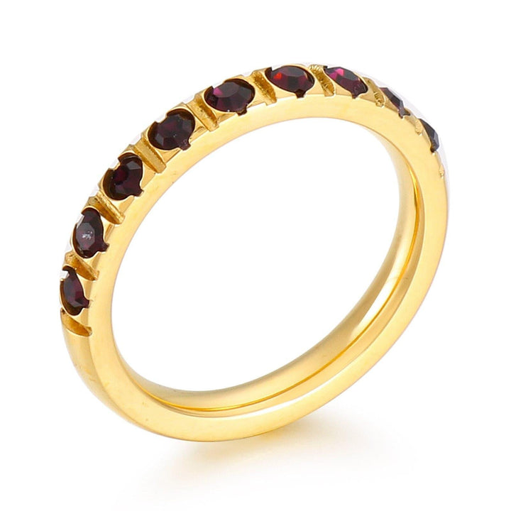 Kalen 6 Colors Shiny Round Zircon Women Rings Gold Color Female Daily Wear Stylish Colorful Rings Anniversary Girl Gift Jewelry.