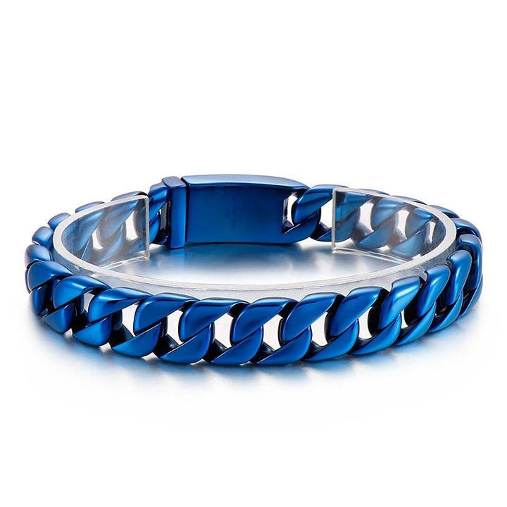 KALEN 6/12/20/24/31mm Rainbow Blue Color Gay Rope Curb Cuban Chain Bracelet Men Women Unisex Stainless Steel Jewelry New Color.