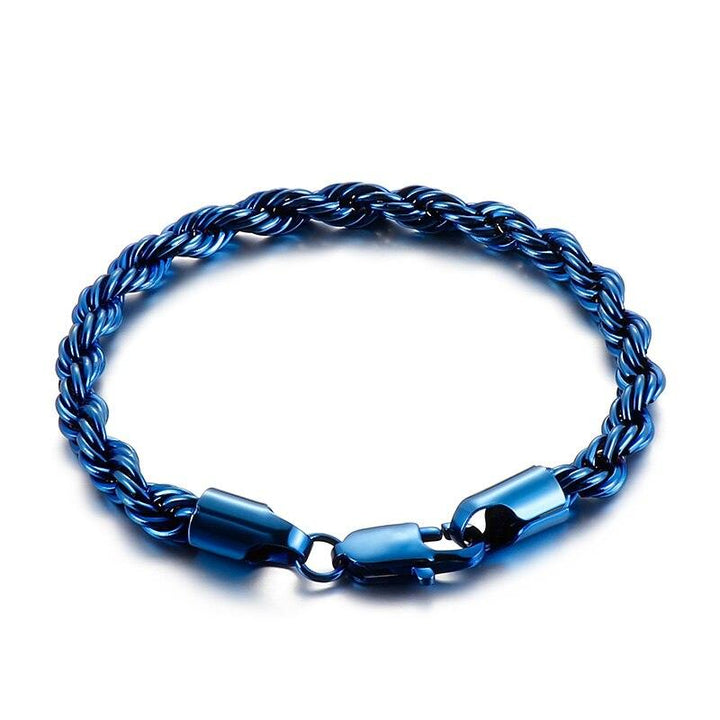 KALEN 6/12/20/24/31mm Rainbow Blue Color Gay Rope Curb Cuban Chain Bracelet Men Women Unisex Stainless Steel Jewelry New Color.