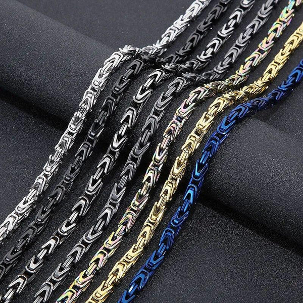 6mm Byzantine Link Chain Necklace - kalen