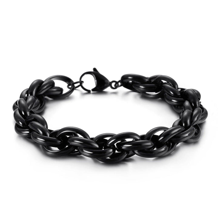 KALEN 7/11mm Rope Chain Stainless Steel Bracelet for Men - kalen