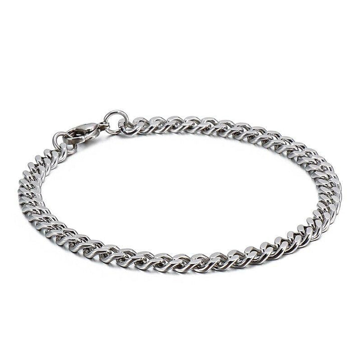 KALEN 7mm Link Chain Bracelet For Men Women Stainless Steel  Linking Chain unk Jewellry.