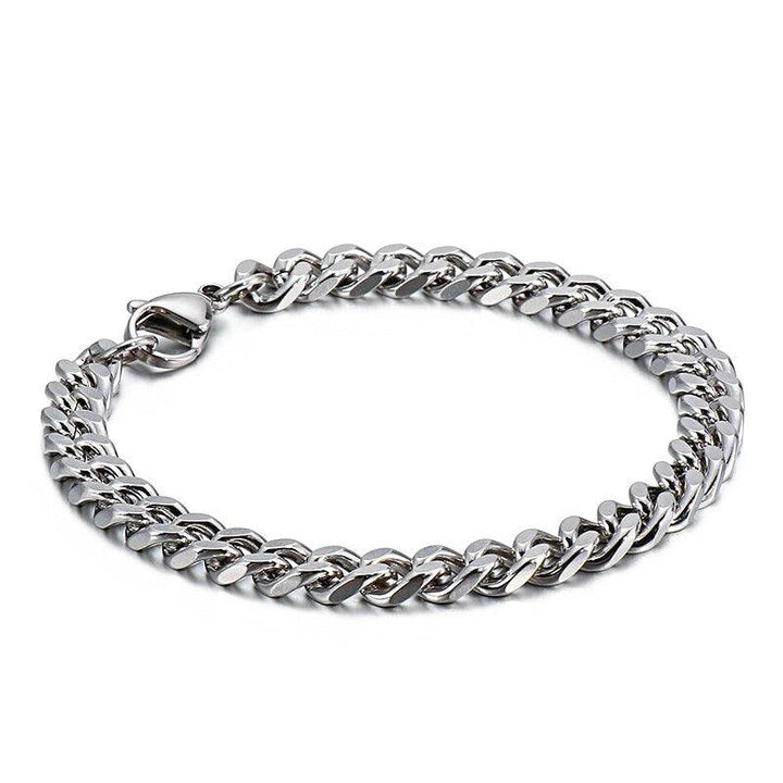 KALEN 7mm Link Chain Bracelet For Men Women Stainless Steel  Linking Chain unk Jewellry.