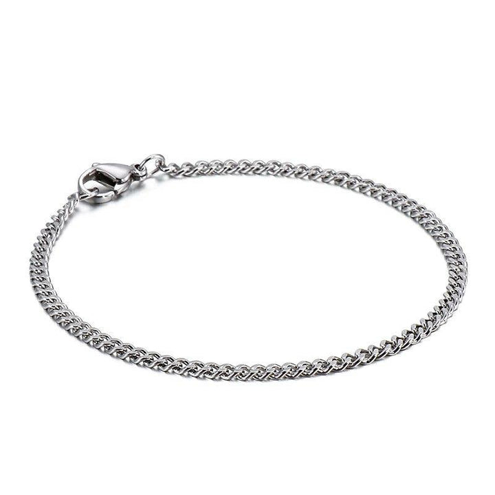 KALEN 7mm Link Chain Bracelet For Men Women Stainless Steel  Linking Chain unk Jewellry.