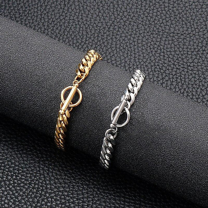 Kalen 8mm 316L Stainless Steel Classic Cuban Curb Chain Bracelet Men Male Cool High Quality Jewelry.