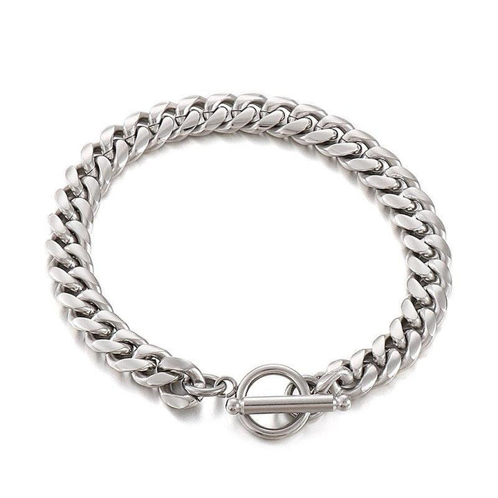 Kalen 8mm 316L Stainless Steel Classic Cuban Curb Chain Bracelet Men Male Cool High Quality Jewelry.