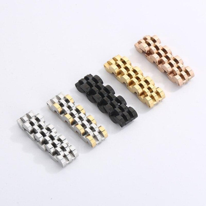 KALEN 9mm Watchband Design  Chain Stainless Steel Rings For Women Men Simple Wind Anillos Hip Hop Fashion Party Jewelry  Gifts.