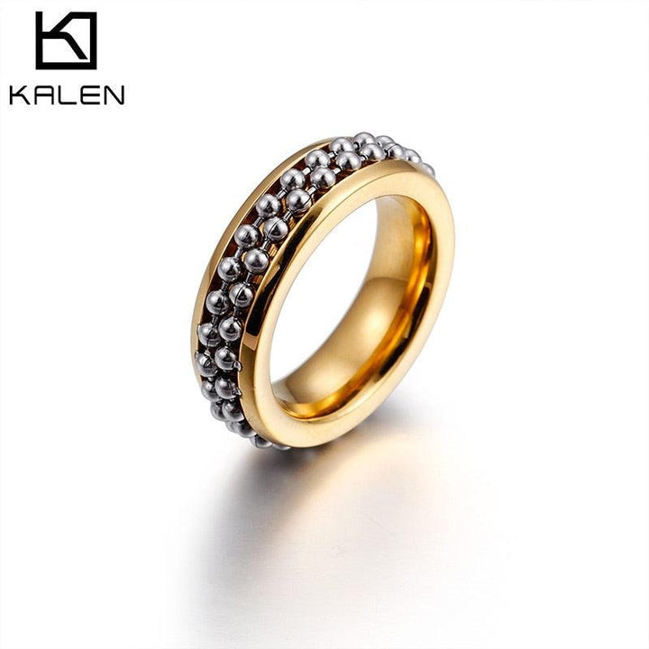 KALEN Bead Chain Ring Stainless Steel 2 Color.