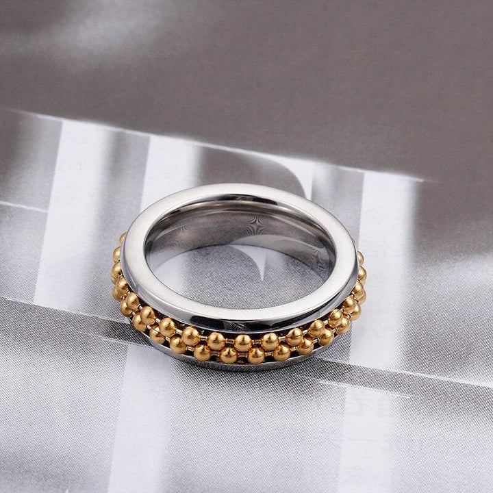 KALEN Bead Chain Ring Stainless Steel 2 Color.